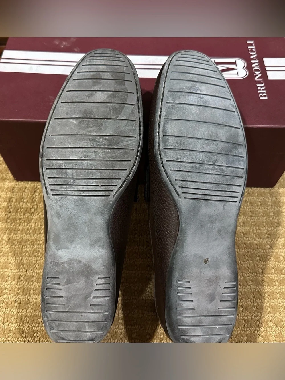 Bruno Magli Men's Classic Penny Loafers in Dark Brown 10.5